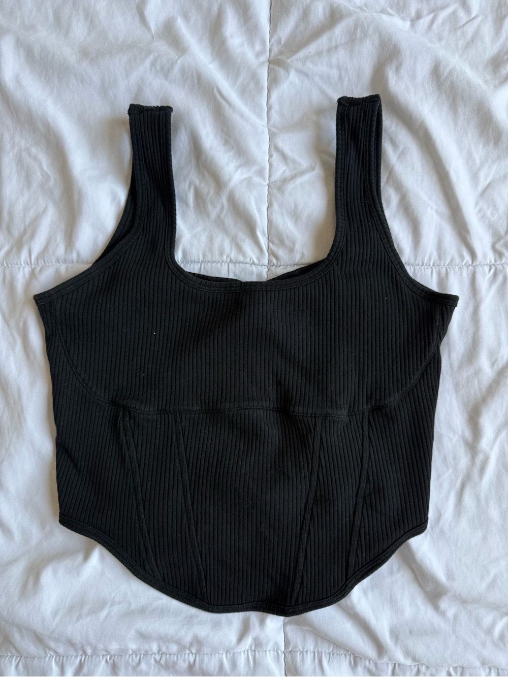 Victoria's Secret Black Ribbed Camisole Tank